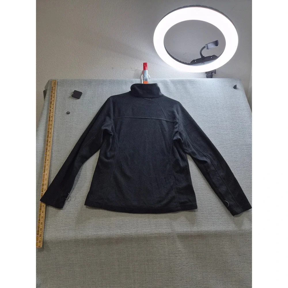Columbia Interchange Fast Trek II Fleece Jacket Women L Black Mock Neck Full Zip